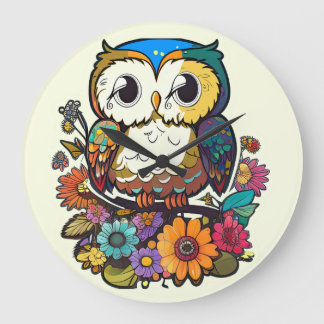 Horloge de hibou pour la garderie ou la chambre de