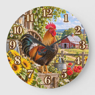 Horloge de jardin de la ferme du pays du coq