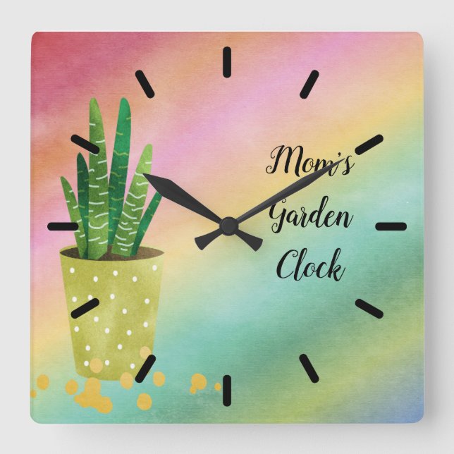 Horloge de jardin de maman avec Plante pointillé (Recto)