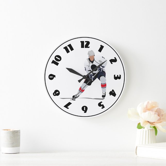 Horloge de joueur de hockey de glace (Créateur téléchargé)