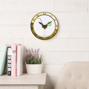 Horloge de la barre Martini Gold et White