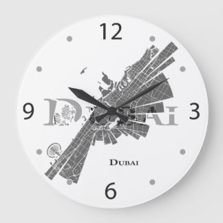 Horloge de la carte de Dubaï