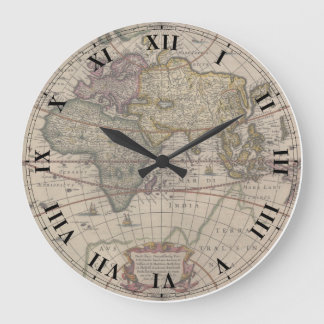 Horloge de la carte du monde antique