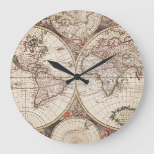 Horloge de la carte du Vieux Monde