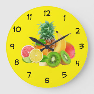 Horloge de la cuisine aux fruits