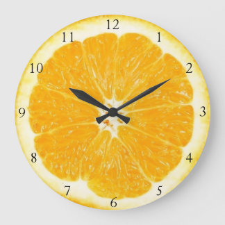 Horloge de la cuisine aux fruits orange