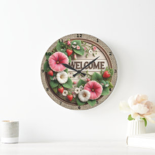 Horloge de la ferme d'accueil en fleur de fraise