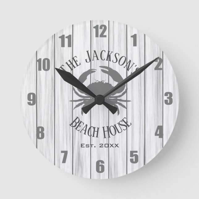 Horloge de la maison de plage personnalisée (Recto)