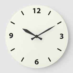 Horloge de la paroi ronde en ivoire avec nombre
