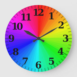 Horloge de la roue de couleur - avec des coups d'h