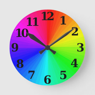 Horloge de la roue de couleur - grand nombre