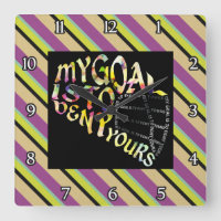 Horloge de la typographie du masque de gardien de 