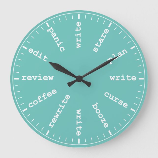 Horloge de l'écrivain - Humour d'écriture humorist (Recto)
