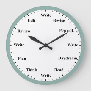 Horloge de l'écrivain - Travail d'écriture Amusant