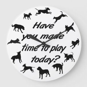 Horloge de l'heure de jeu de chien