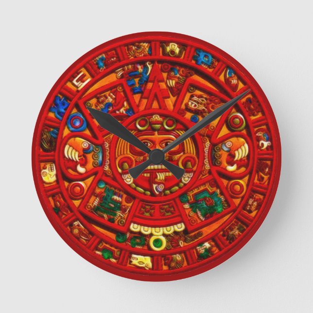 Horloge de l'historique aztèque du disque Sun Maya (Recto)