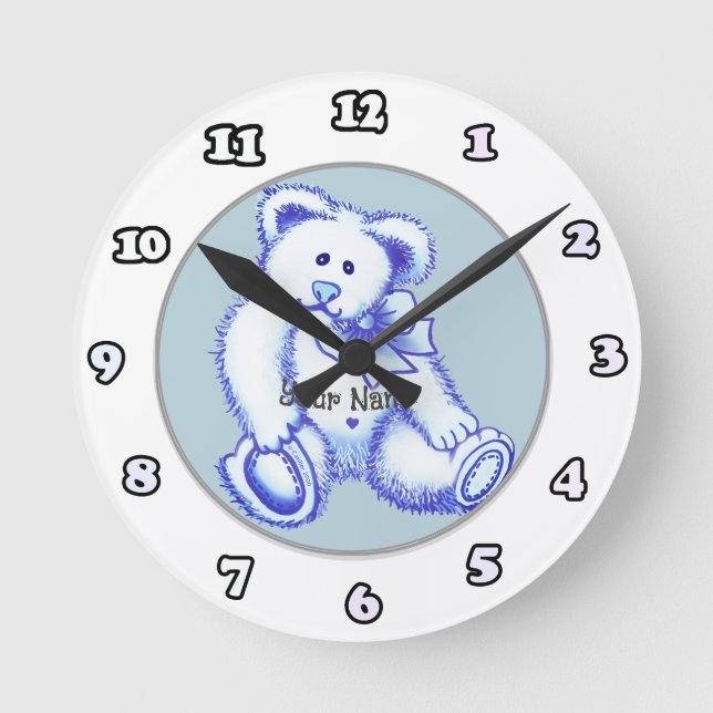 horloge de l'ours bleu Teddy (Recto)