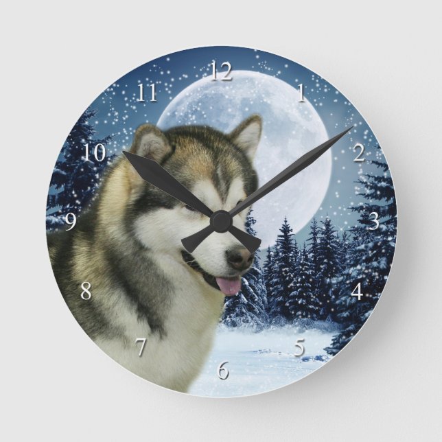 Horloge de Malamute d'Alaska (Recto)
