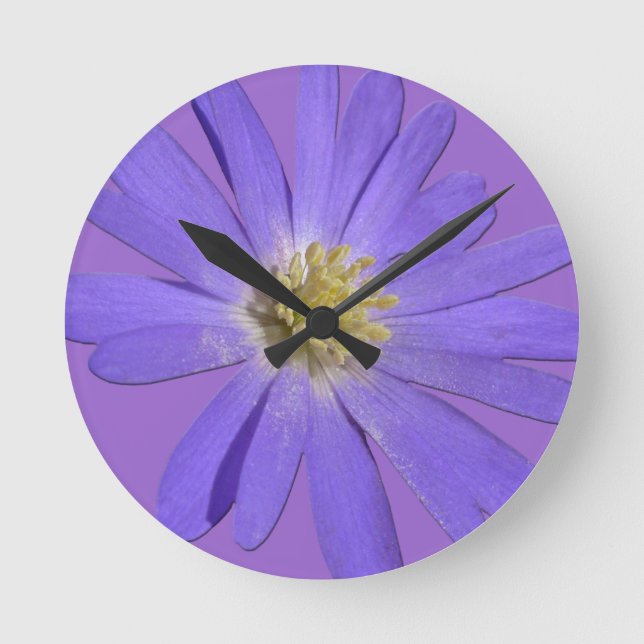 Horloge de marguerite Bleu Fleur Clock (Recto)