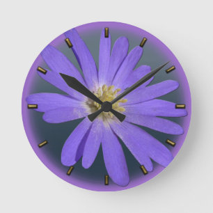 Horloge de marguerite Bleu Fleur Clock