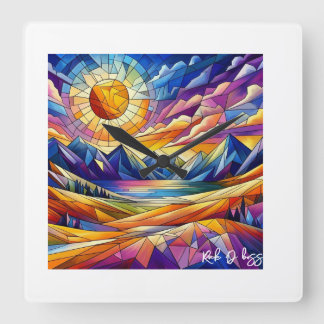 Horloge de montagne en verre tendu
