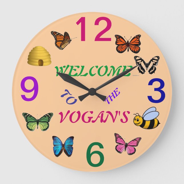 HORLOGE DE MUR DU JARDIN PERSONNALISÉ (Recto)