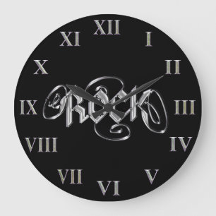 Horloge de musique rock en métal de ~ d'horloge de