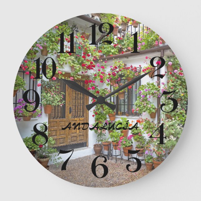 horloge de paroi cour de Cordoue en Espagne (Recto)