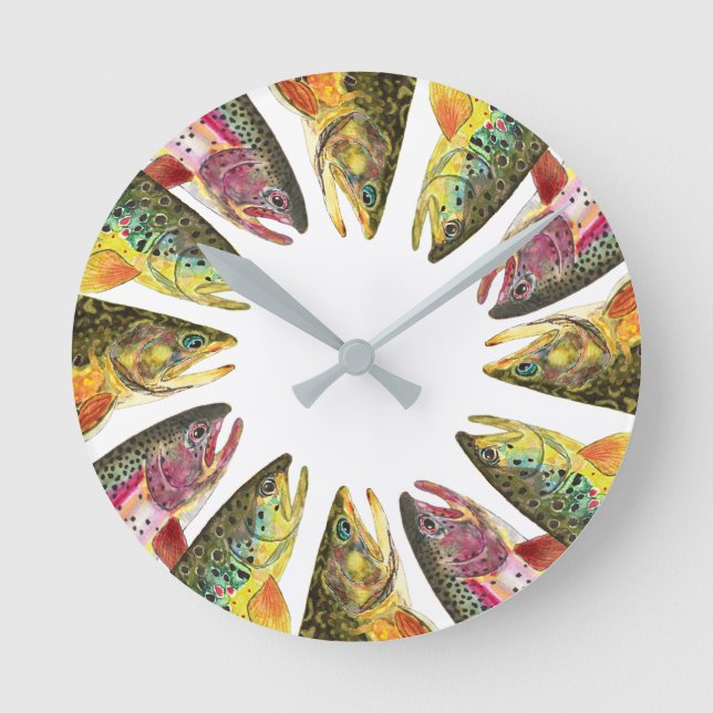 Horloge de pêche à la truite (Recto)