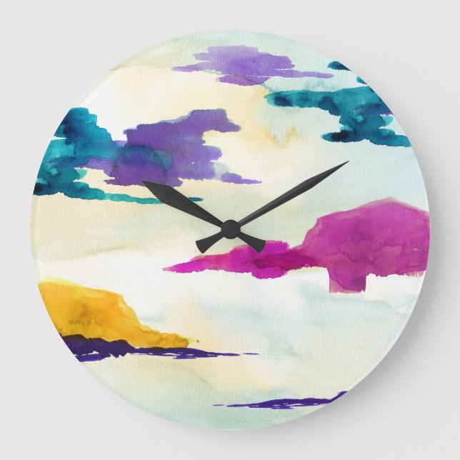 Horloge de peinture en loch écossais Abstrait (Recto)