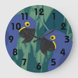 Horloge de perroquet bleu