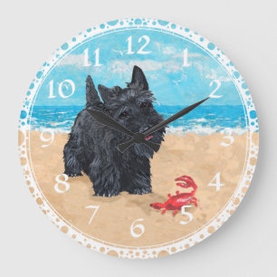 Horloge de plage Scottish Terrier
