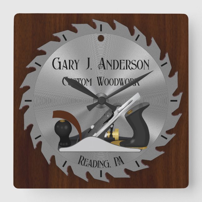 Horloge de planeur de lame scie sur mesure (Recto)