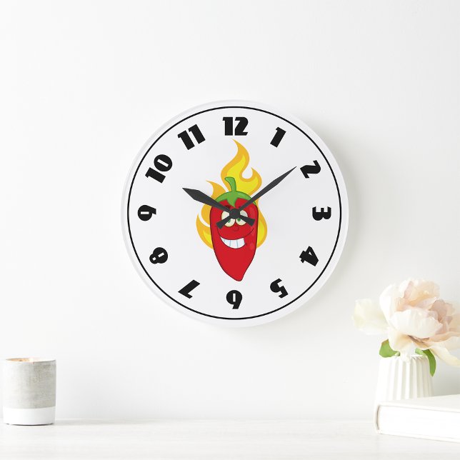 Horloge de poivre de chili flamboyant (Créateur téléchargé)