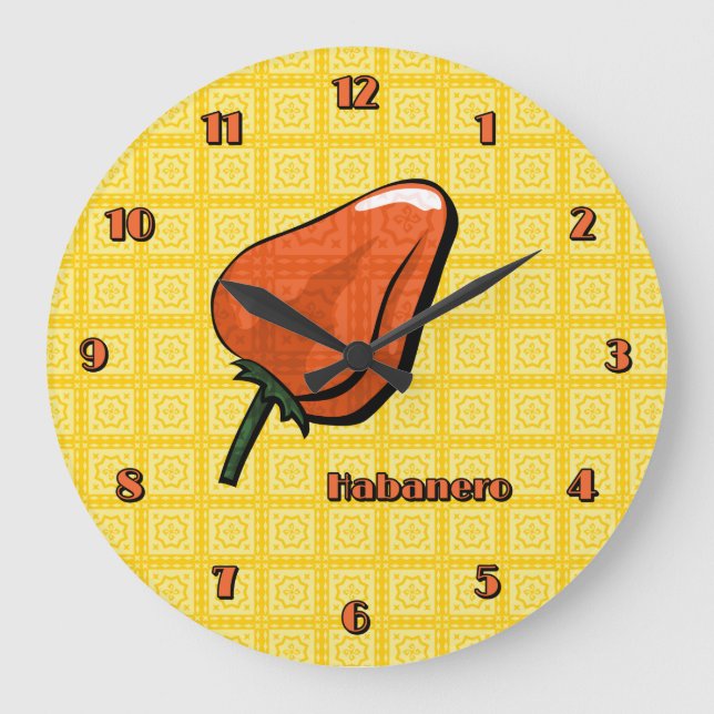 Horloge de poivron chili Habanero (Recto)