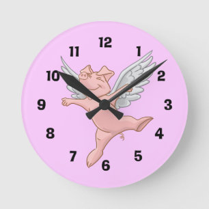 Horloge de porc volante