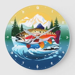 Horloge de ruisseau de montagne sauvage truite arc
