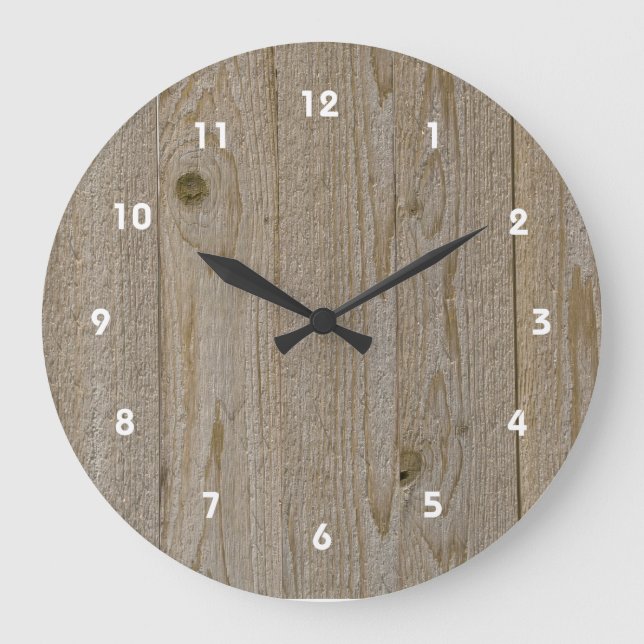 Horloge de texture en bois (Recto)