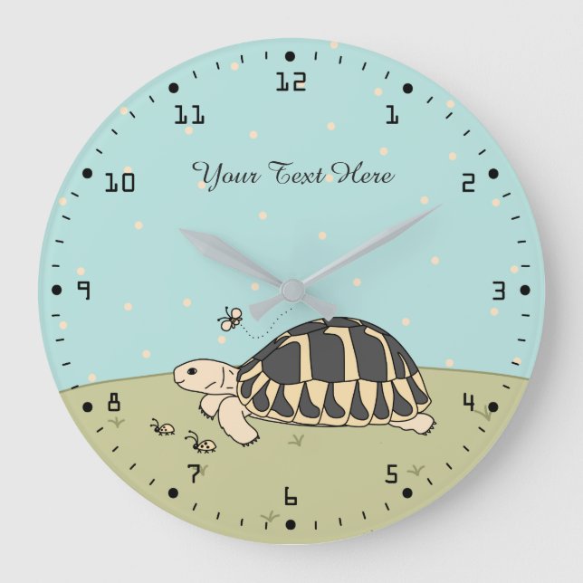 Horloge de tortue personnalisable de Hermann (Recto)