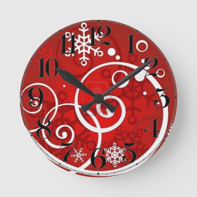 Horloge de tourbillonnement de vacances de neige (Recto)