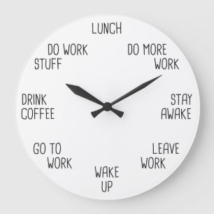 Horloge de travail adulte en noir et blanc pour bu