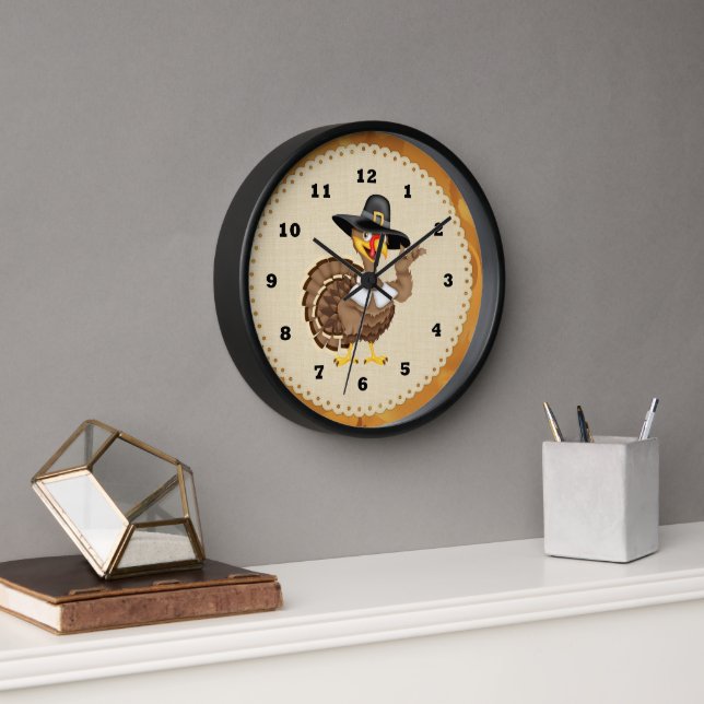 Horloge de vacances de la Turquie de thanksgiving (Bureau)