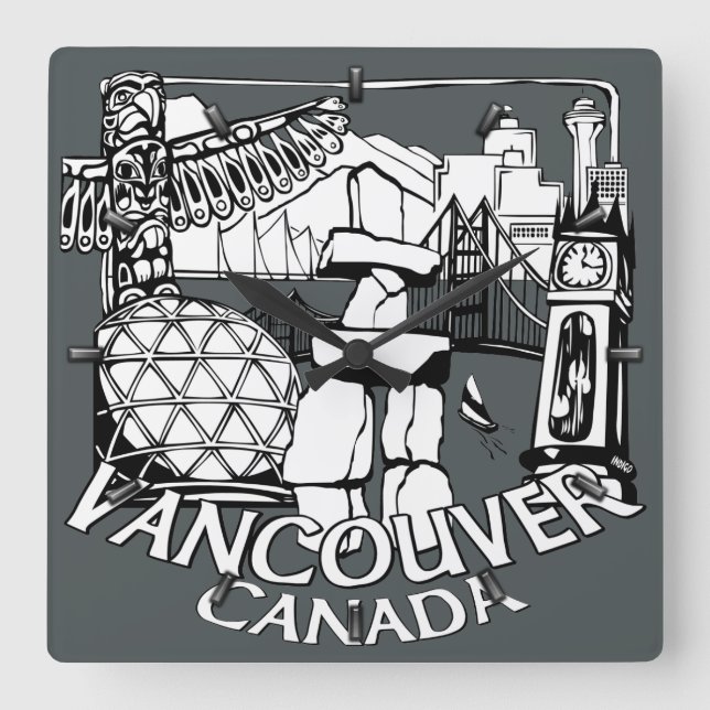 Horloge de Vancouver Cadeaux Décor Premières natio (Recto)