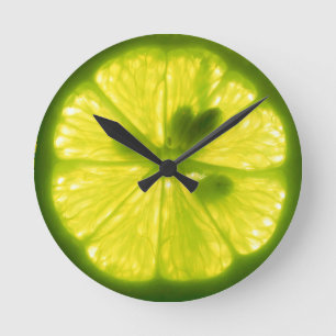 Horloge délicieuse de citron vert