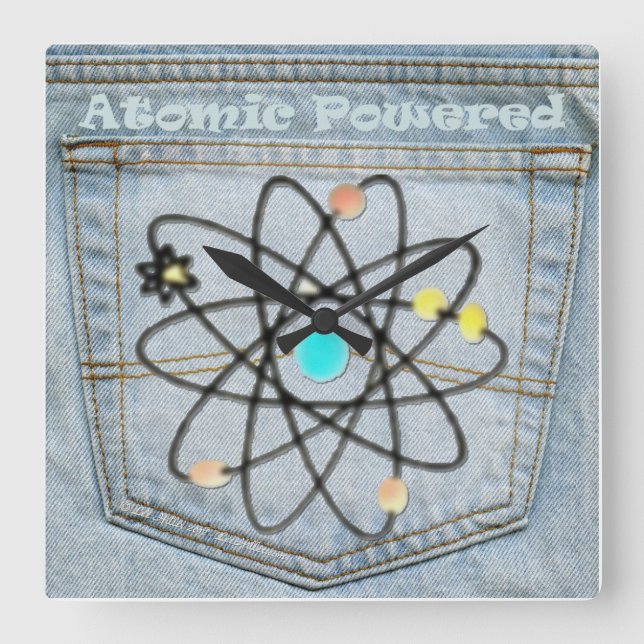 Horloge Denim Back Poche "Énergie Atomique" (Recto)