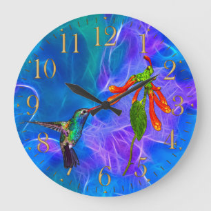 Horloge des amateurs d'art de colibris sauvages