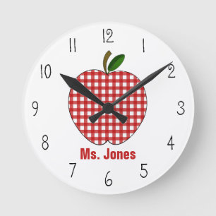 Horloge des enseignants de Red En vichy Apple