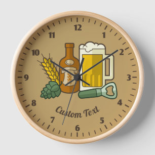 Horloge des icônes de bière