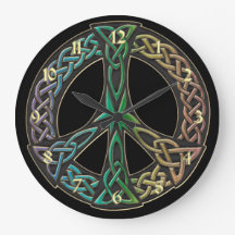 Horloge des signes de paix de noeud celtique arc-e
