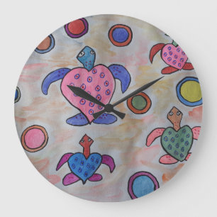 Horloge des tortues et des cercles